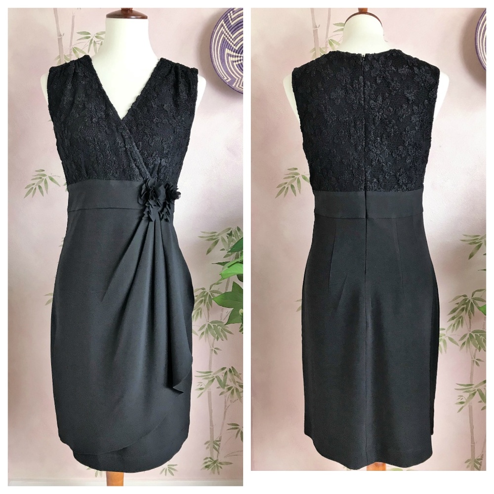 🧳 Custom Made Black Sheath Dress - Size 6-8